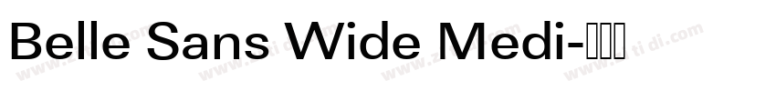 Belle Sans Wide Medi字体转换